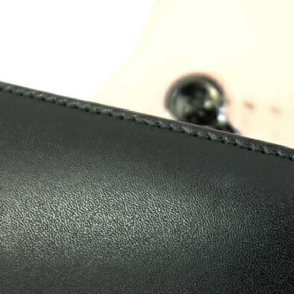 Salvatore Ferragamo Vara 21 Shoulder Bag G877 Black Leather Chain Ribbon Cros... - Picture 8 of 10